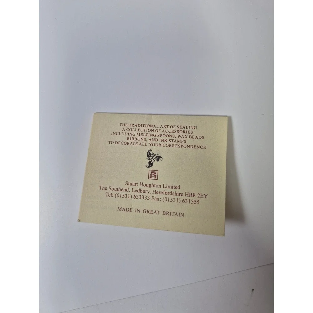 Stuart Houghton Personal Seal Set Brass Stamp Made in Great Britain Letter M New